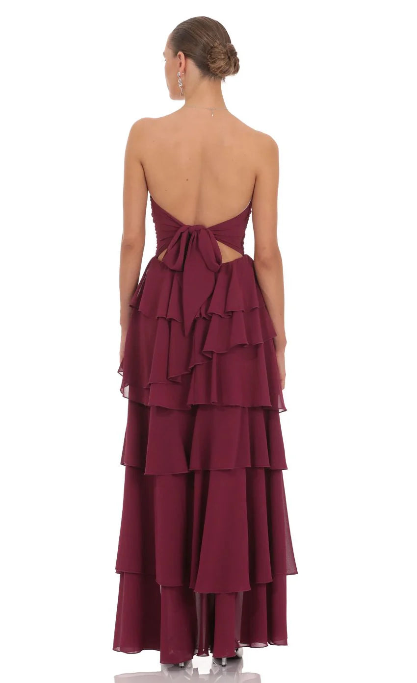 Stella Maxi Dress in Red