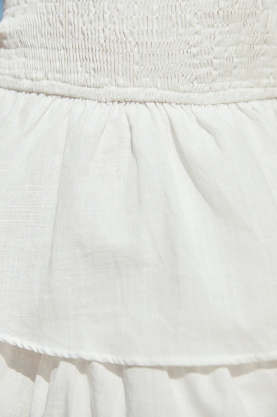 Glass Slipper Strapless Maxi Dress White