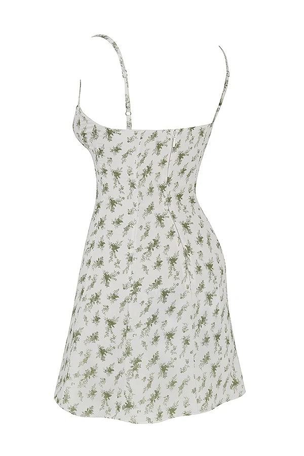 garden print mini dress