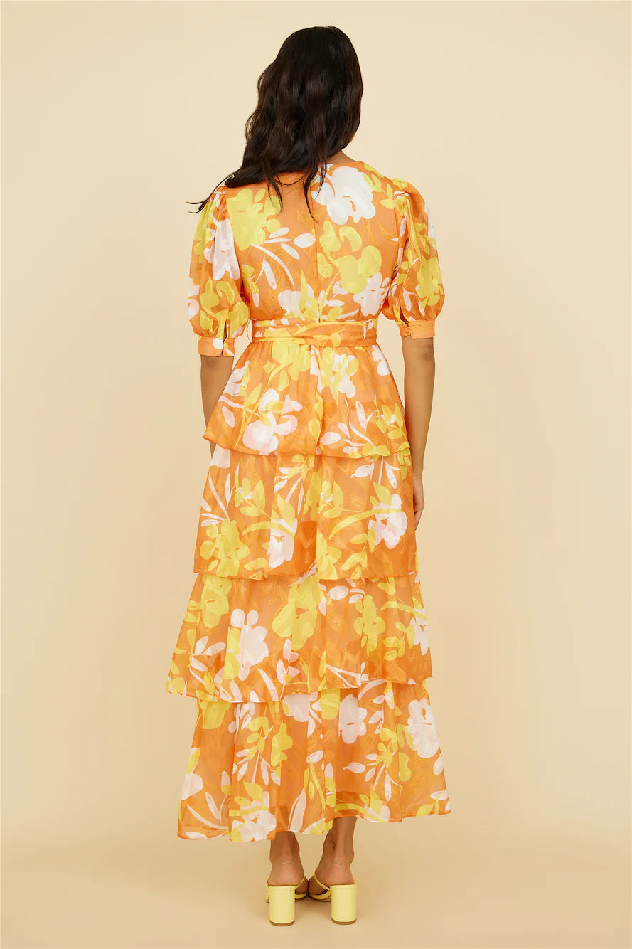 Inflorescence Maxi Dress Yellow