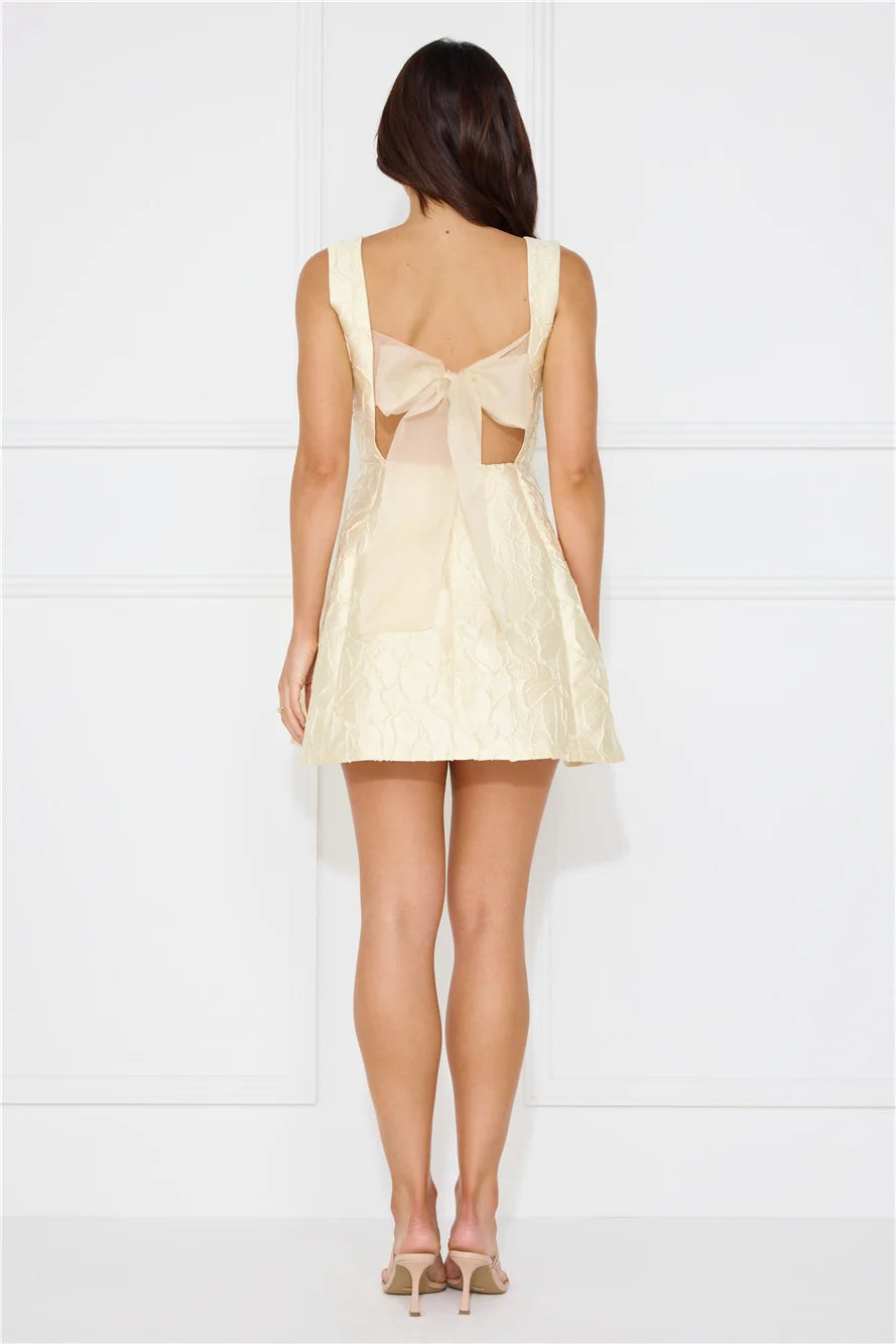 Elite Silhouette Mini Dress Yellow