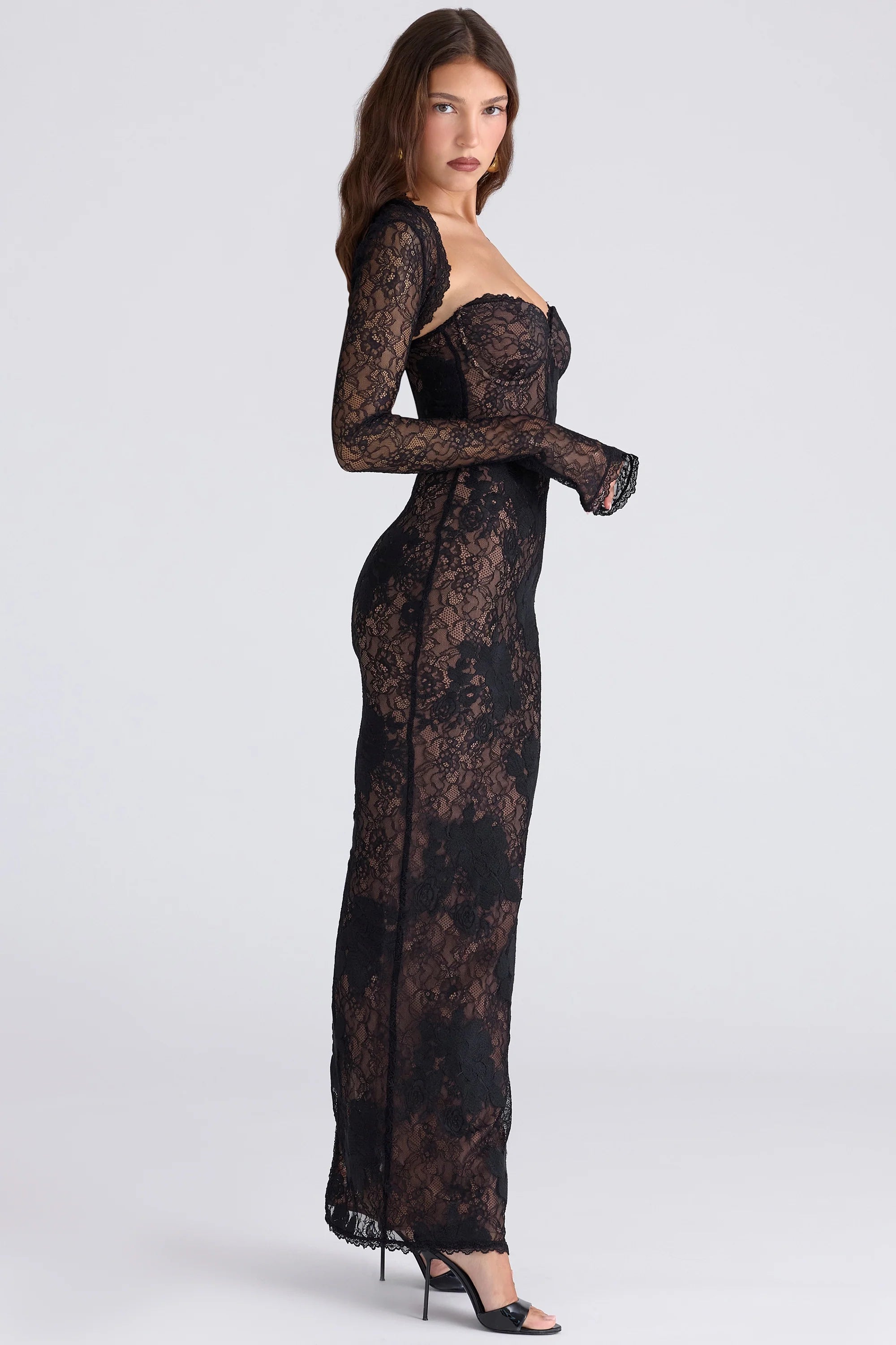 black lace maxi dress - limited edition
