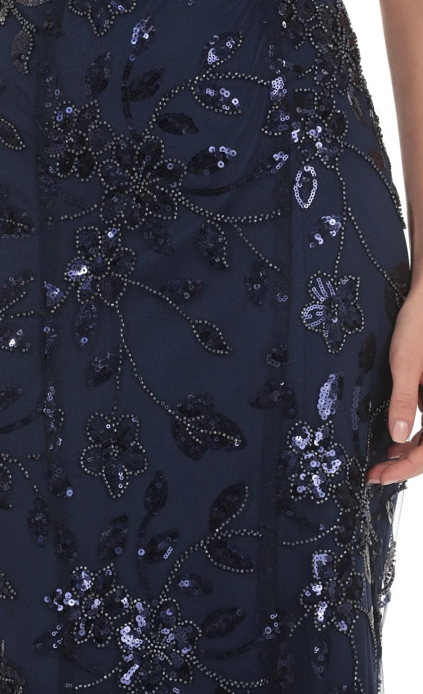 Masha Sequin Maxi Dress in Navy