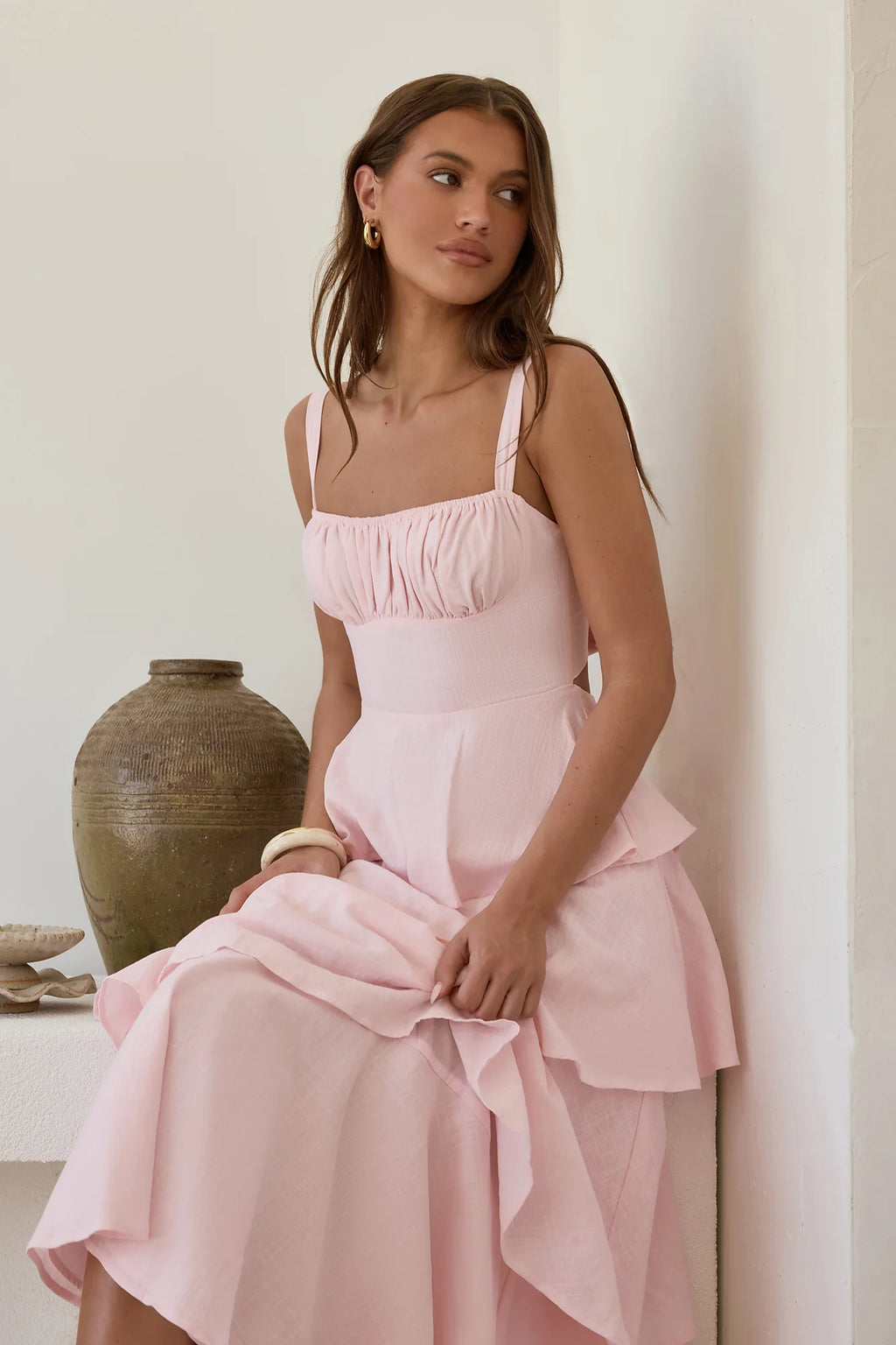 In Your Orbit Maxi Dress Pink