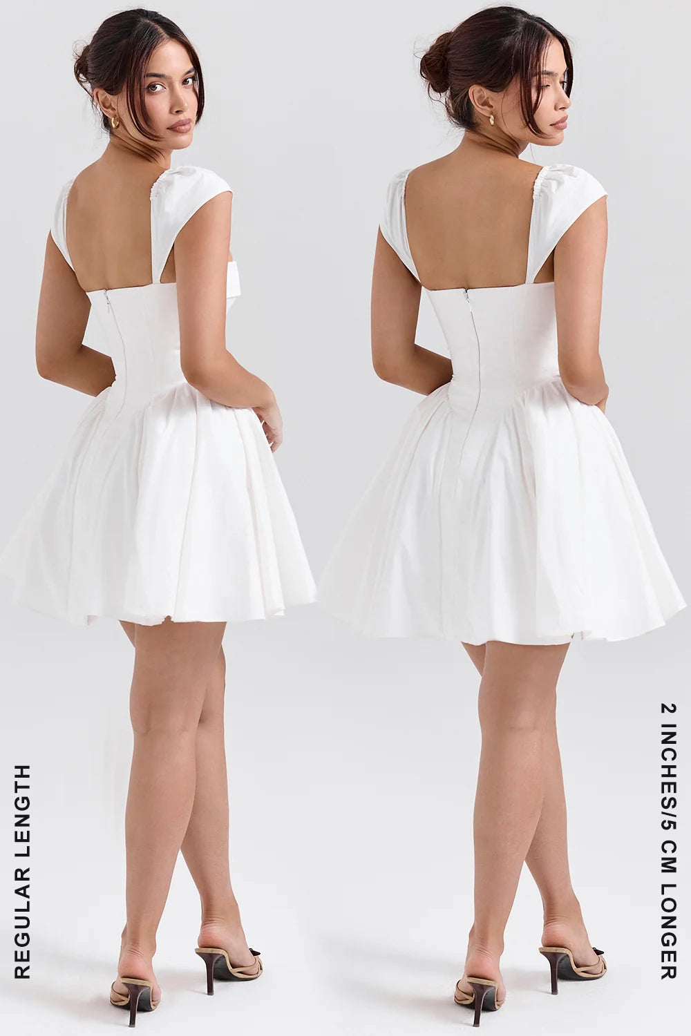 white cotton corset mini dress