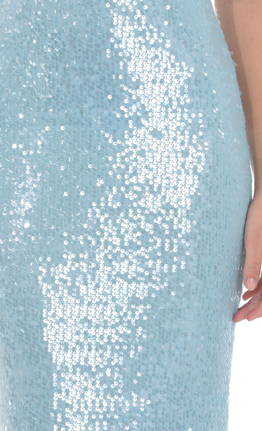 Auralyn Sequin Maxi Dress in Blue