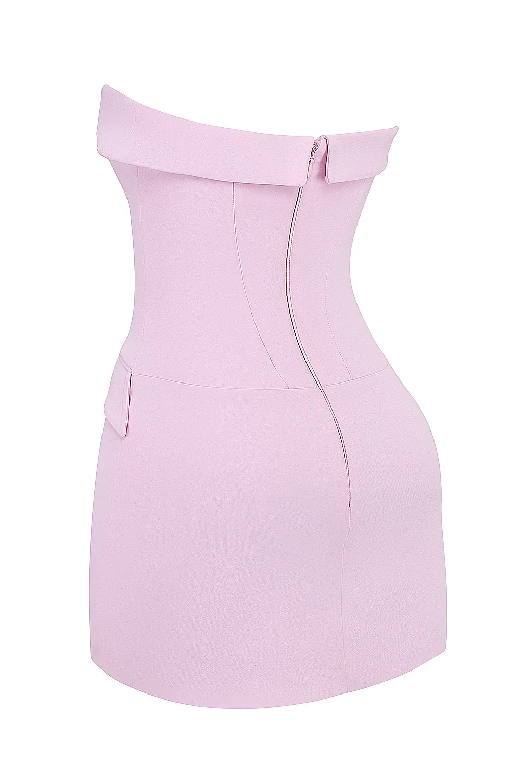 cotton candy strapless mini dress