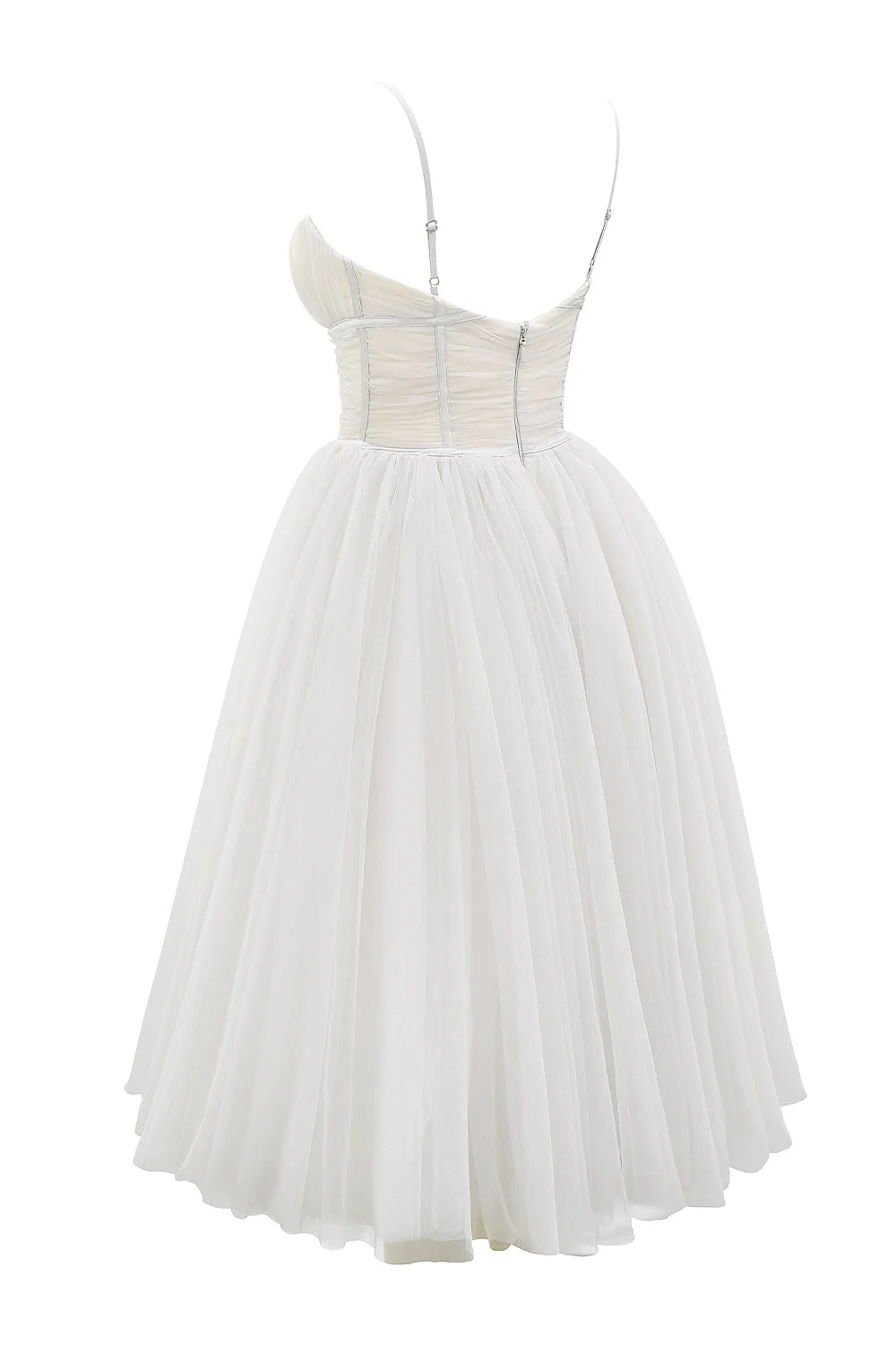 french dove tulle midi dress - sale