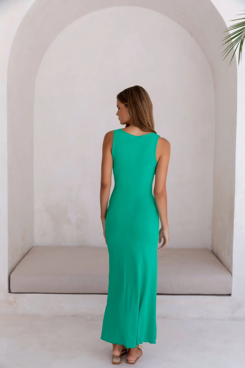 Coastal Caprice Maxi Dress Green