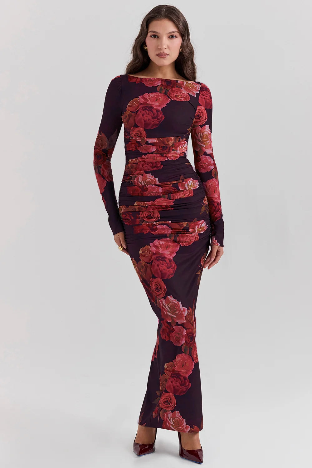 romantic floral maxi dress