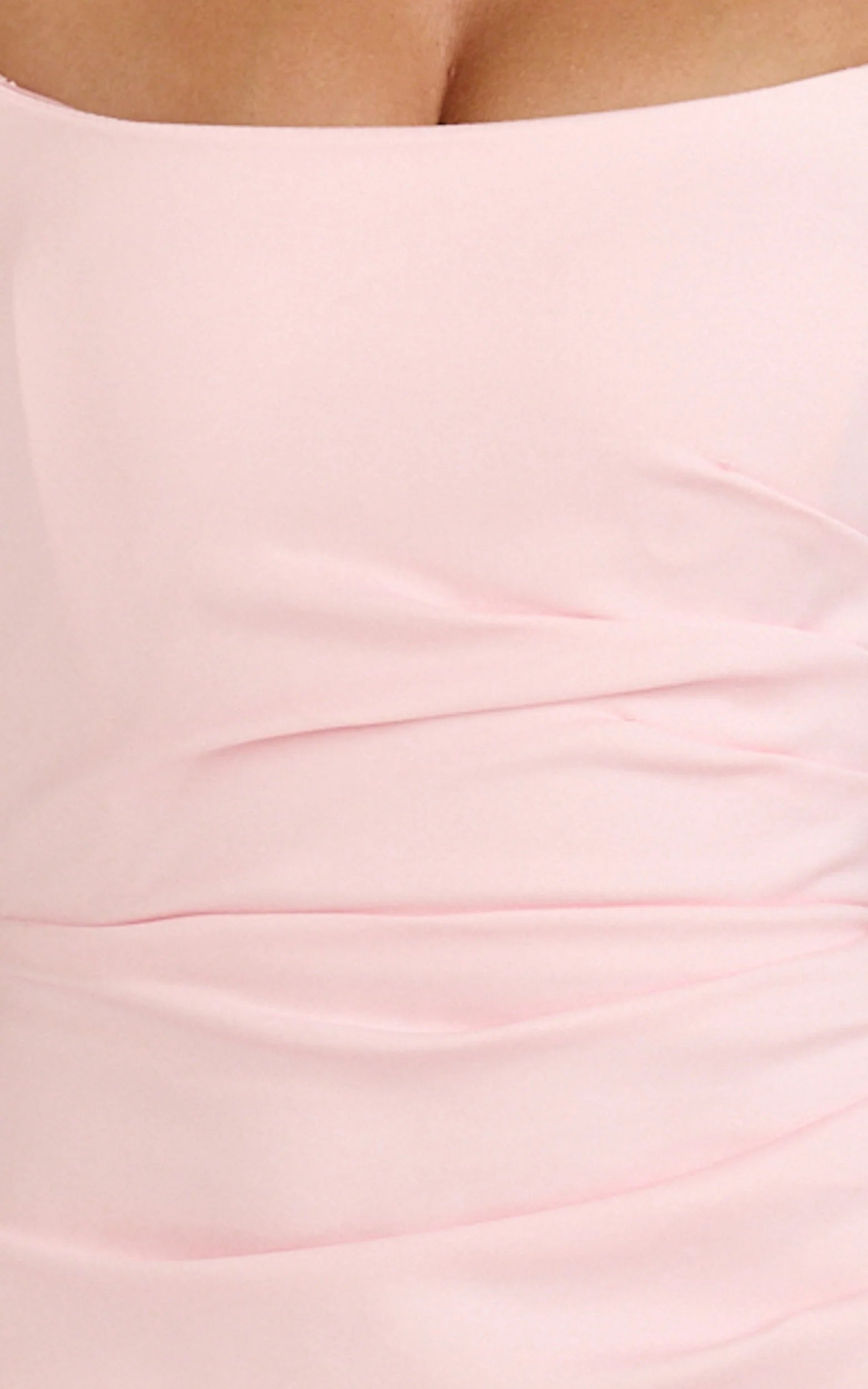Pietra Mini Dress - Strapless Structured Dress in Soft Pink