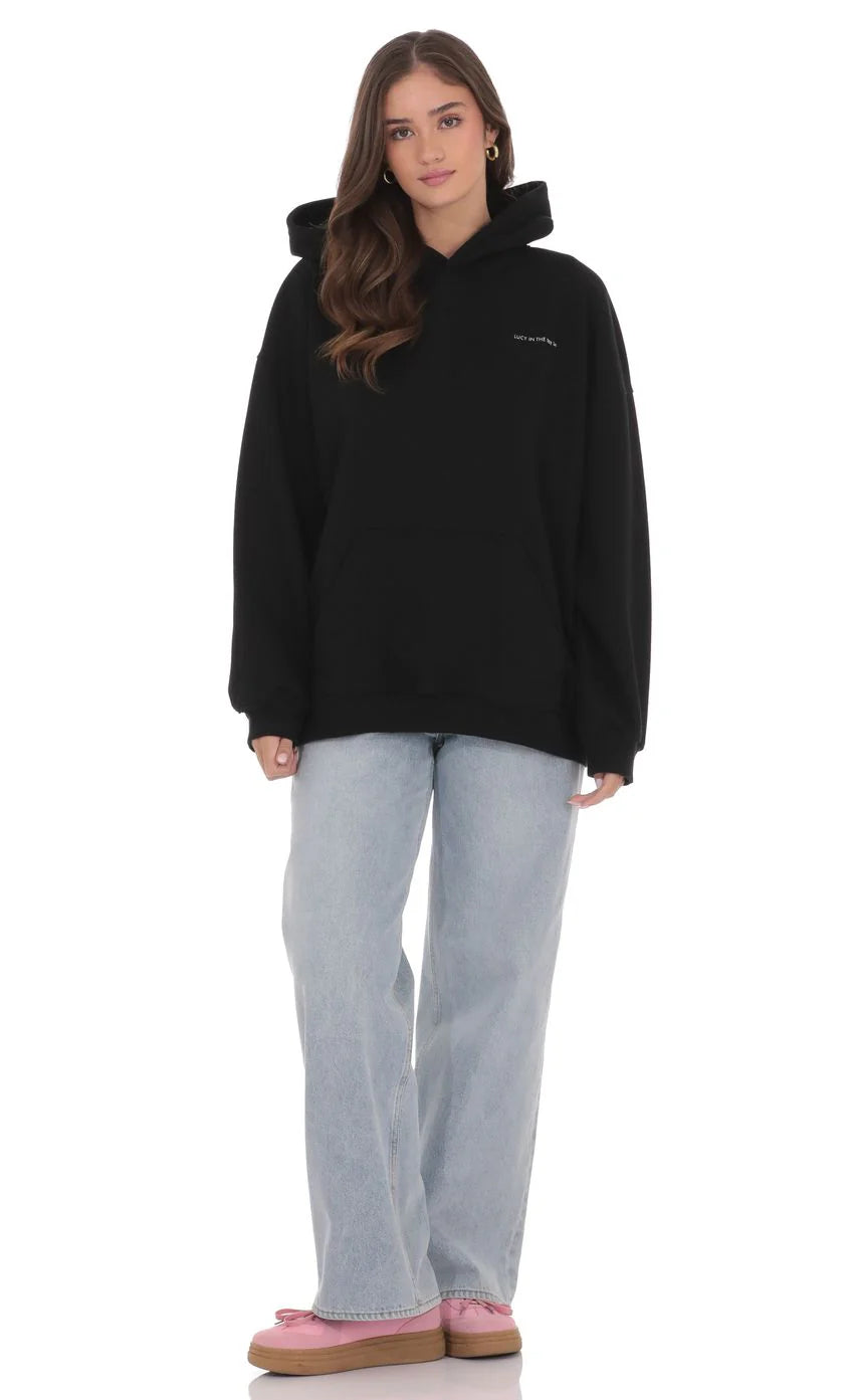 Los Angeles Oversized Hoodie in Black