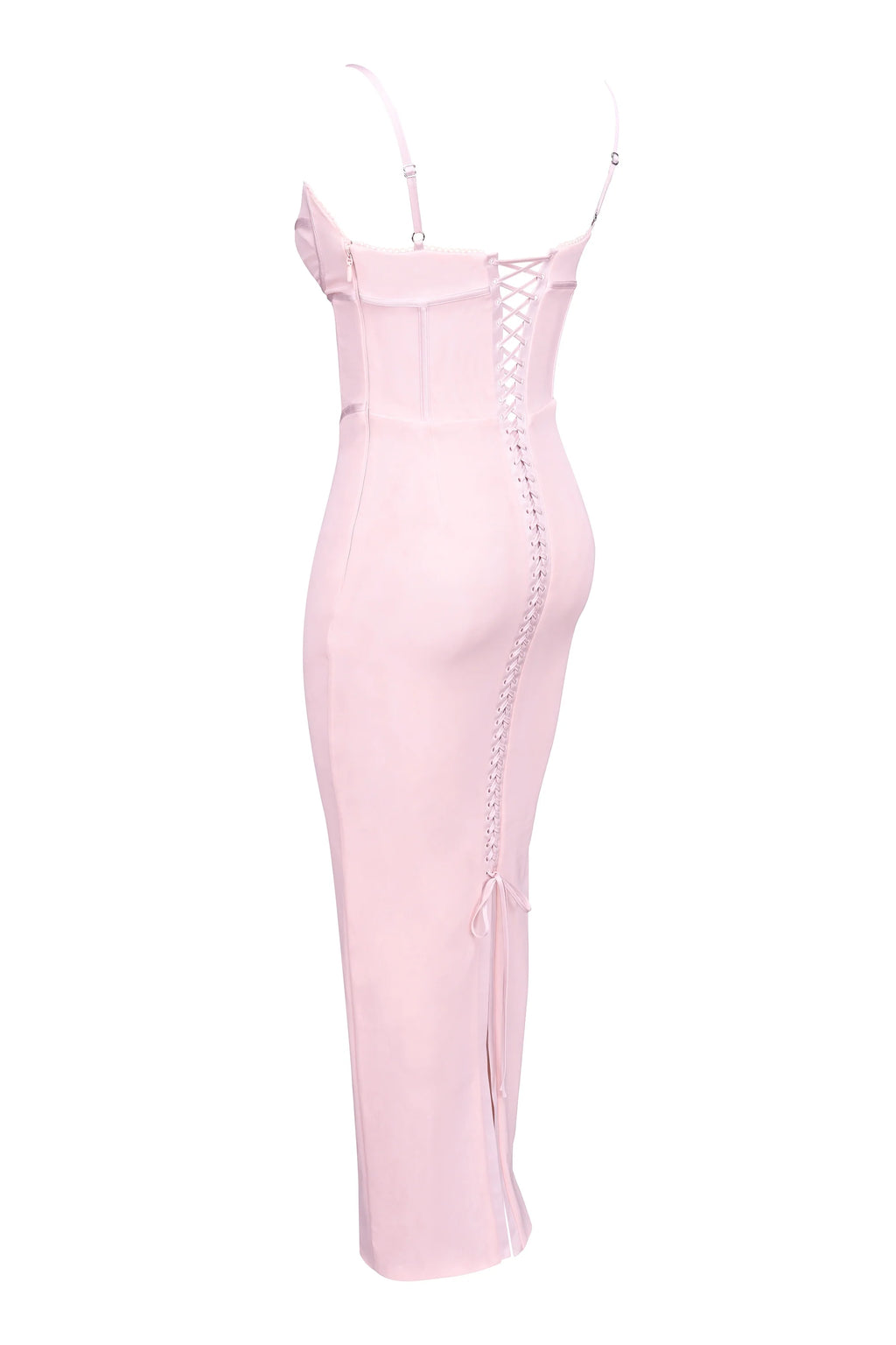 pink mesh bodycon maxi dress
