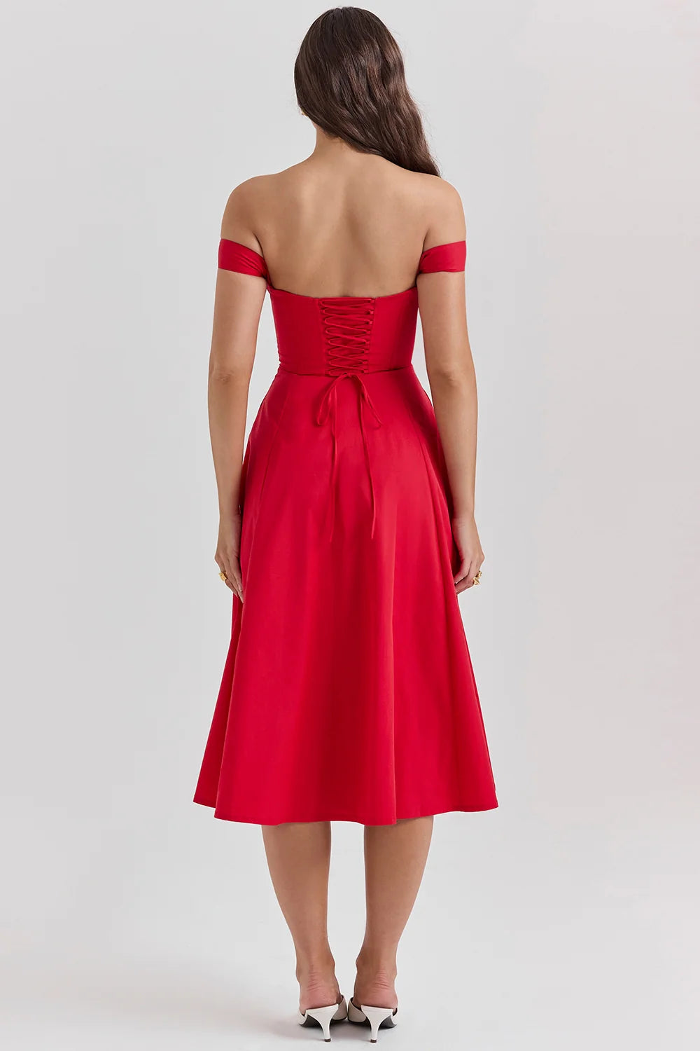 scarlet midi sundress