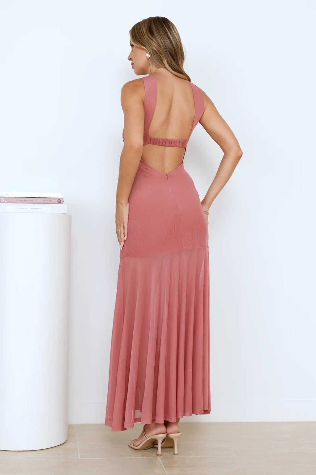 Serene Sway Strapless Maxi Dress Rose
