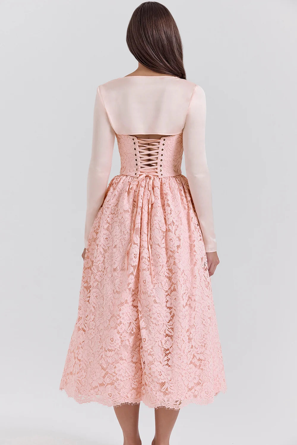 ballerina pink lace corset, skirt and bolero - sale