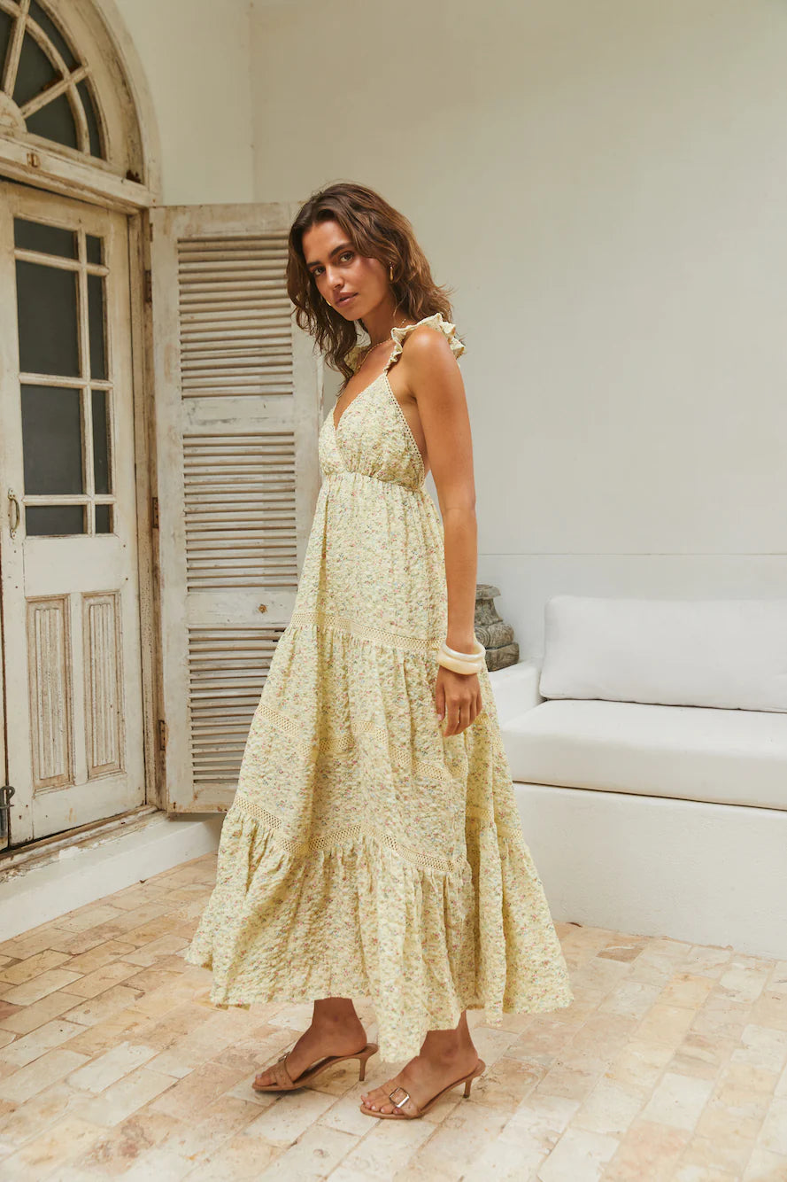 Willow Bloom Maxi Dress Yellow