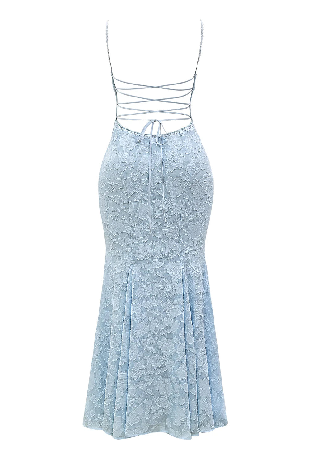 bluebell lace up back maxi dress