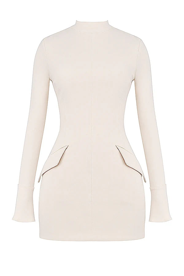 vintage cream mini dress