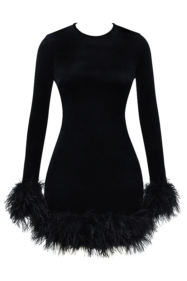 black velvet mini dress