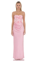 Elodie Embellished Strapless Maxi Dress