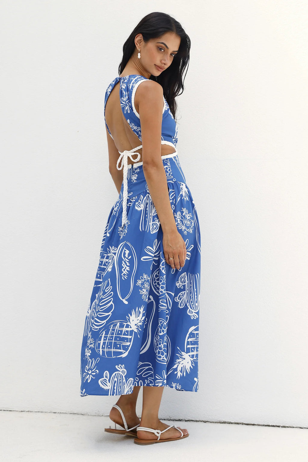 Waves of Serenity Maxi Dress Blue