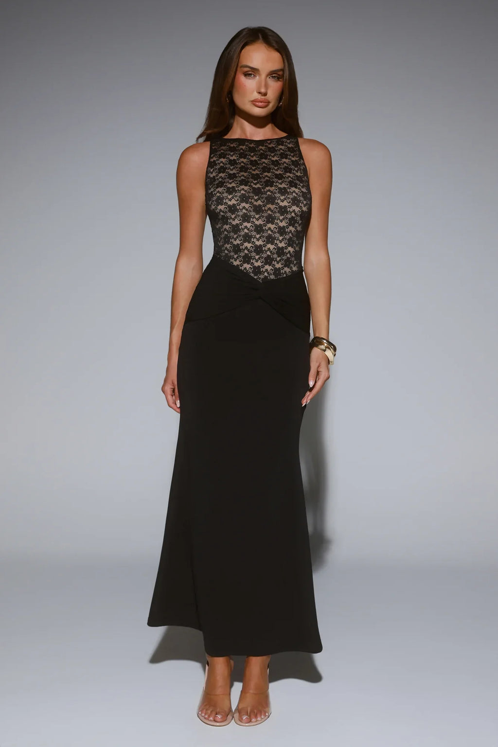 A Love Thing Lace Maxi Dress Black