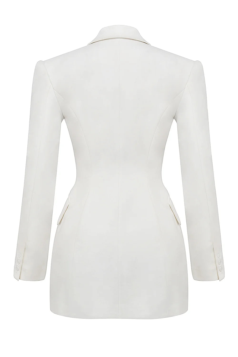 white blazer mini dress