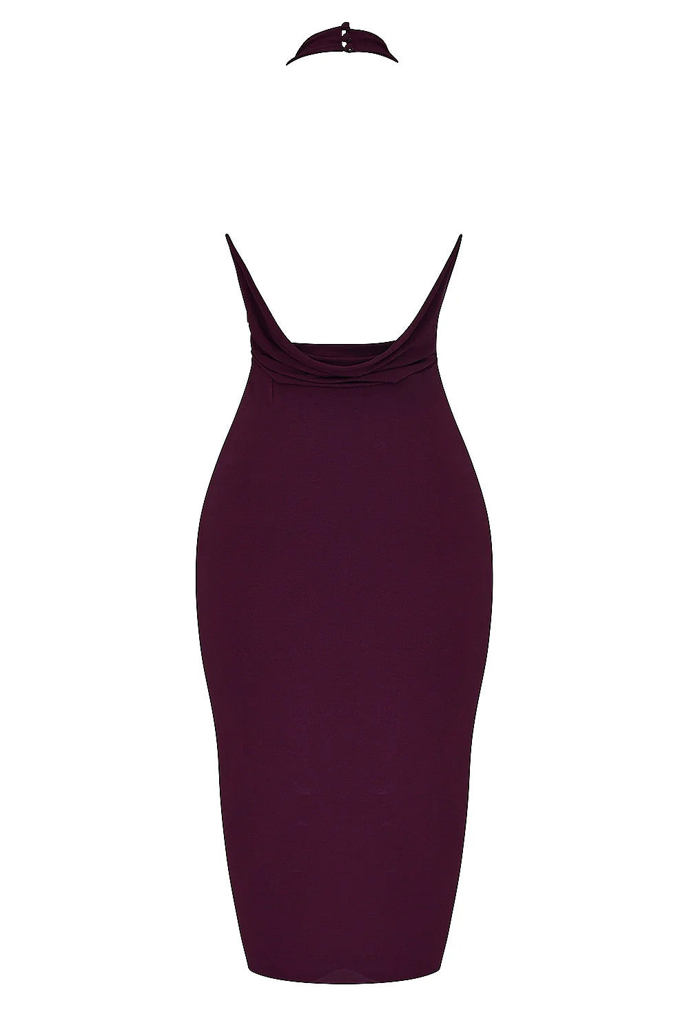 merlot draped midi dress