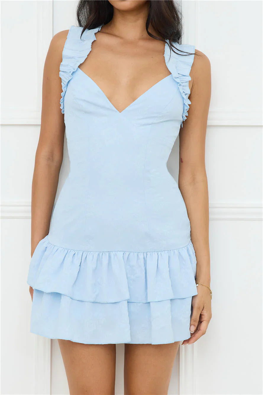 Your Wildflower Mini Dress Blue
