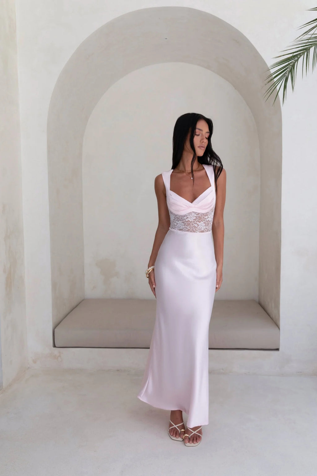 Milos Nights Midi Dress Pink