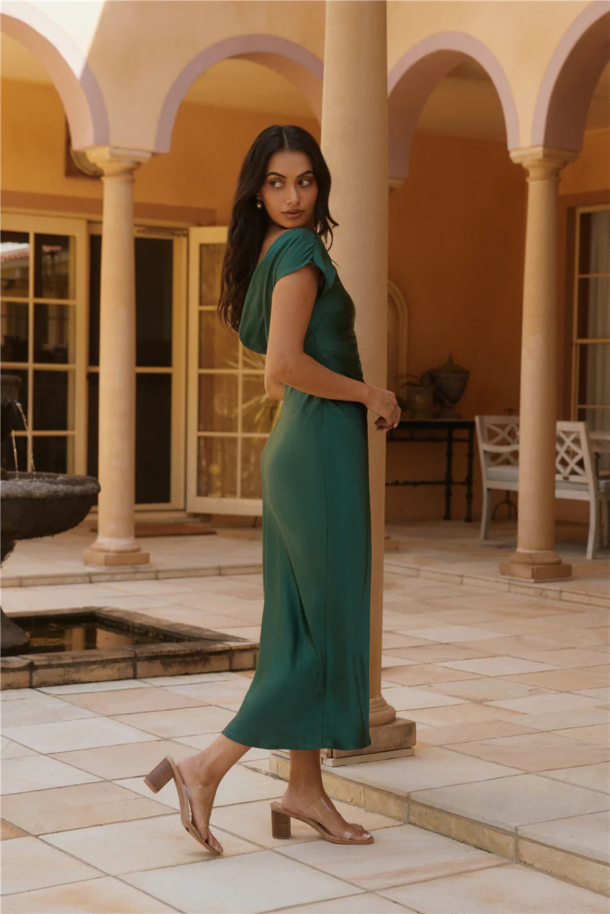 Sweet Serenity Midi Dress Green