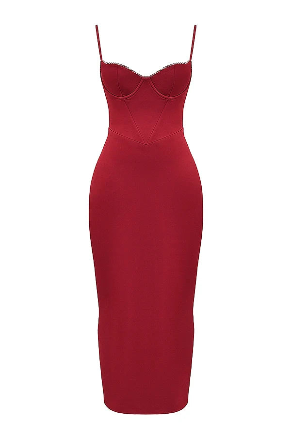 ruby corset maxi dress